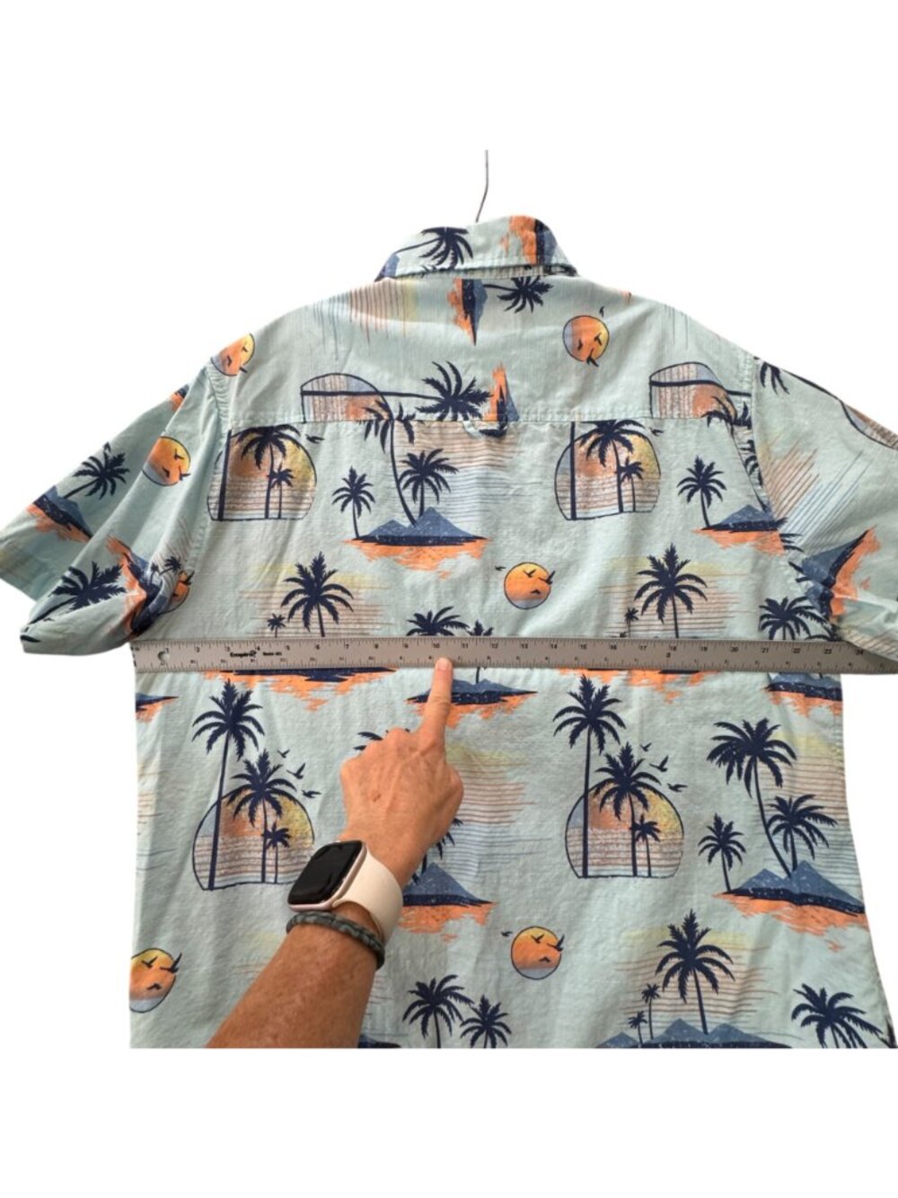 Ocean Pacific Men's XL Shirt Hawaiian Short-Sleeve Button Front Beach Surfer - Picture 7 of 8